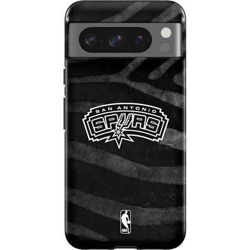 NBA San Antonio Spurs Black Animal Print Google Pixel 8 Pro Impact Case